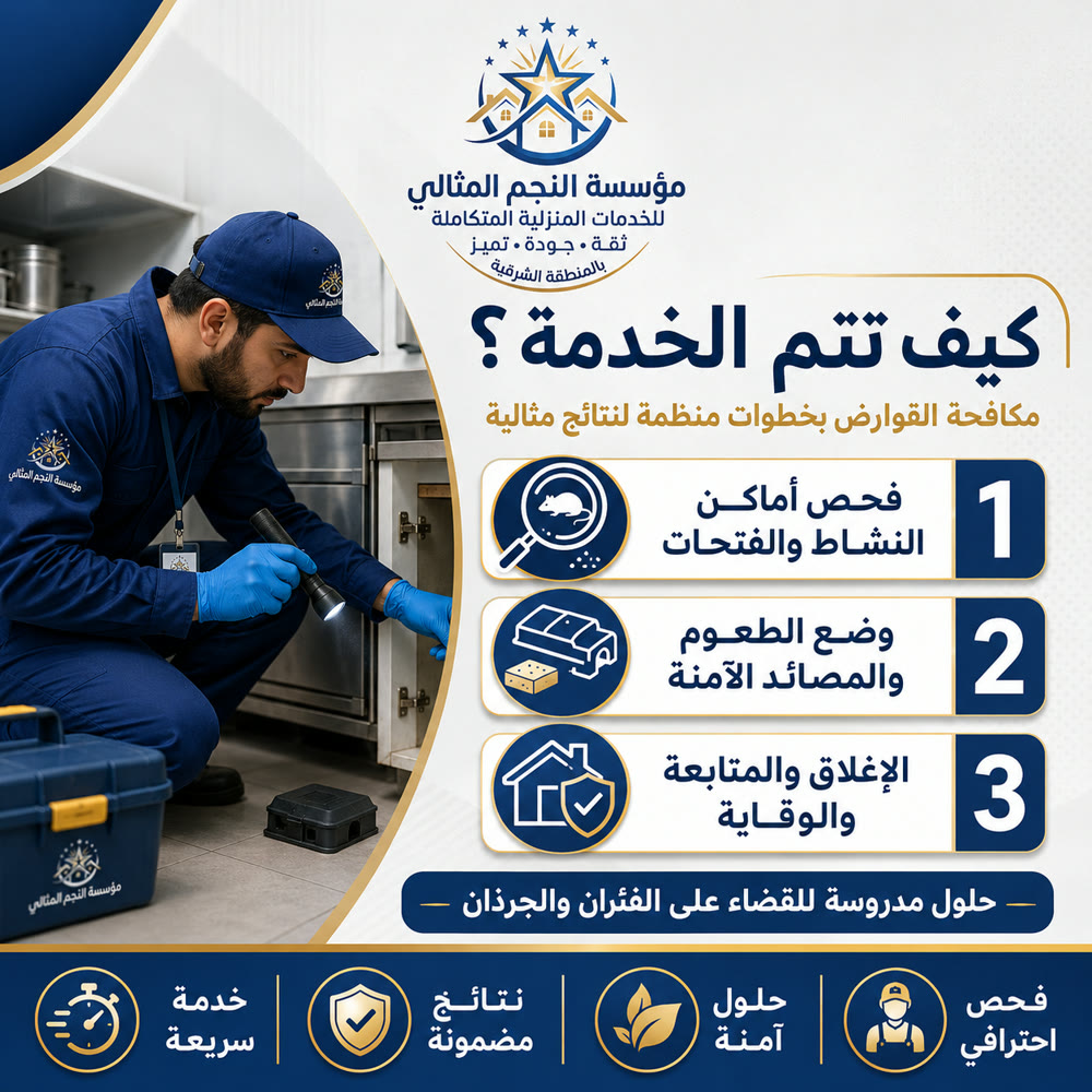 مكافحة القوارض والفئران — صورة 2 من خدمات مؤسسة النجم المثالي