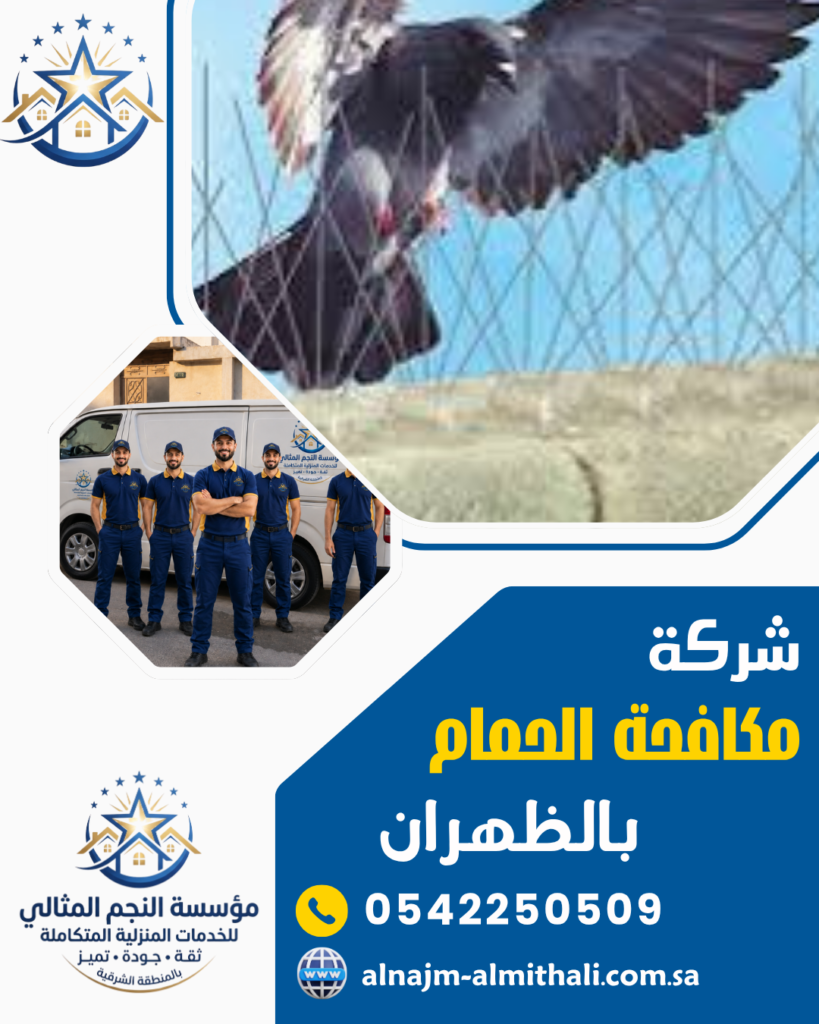 مكافحة حشرات — شركة مكافحة الحمام بالظهران 0542250509 تركيب طارد الحمام بأرخص الأسعار